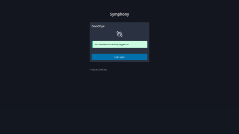 The logout page 