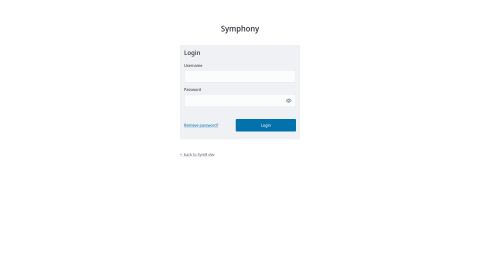 The login form in light mode